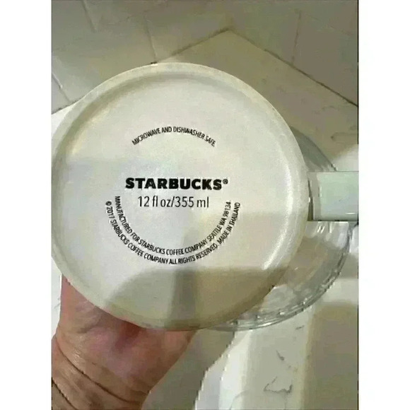 Starbucks 2017 Valentine Collection 12oz Ceramic Coffee Mug Hint of Mint - Picture 10 of 11